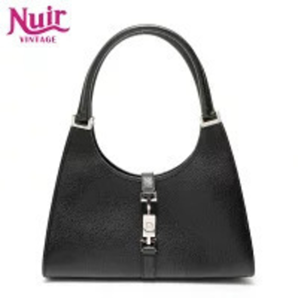 Gucci One Hobo Leather Jackie Shoulder Bag Black - Picture 2 of 12